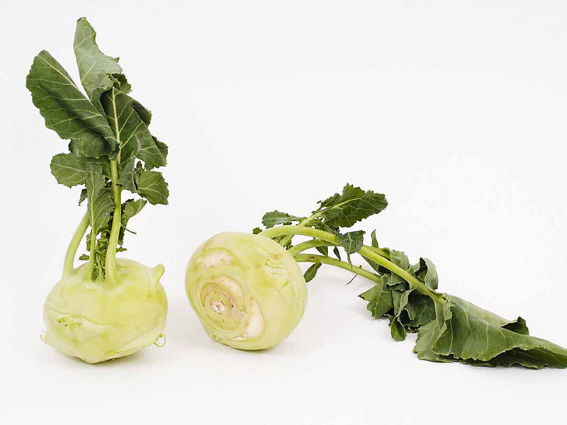 ปริมาณแคลอรี่ของกะหล่ำปลี kohlrabi